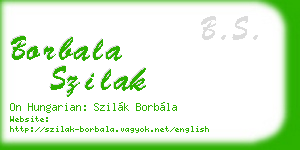 borbala szilak business card