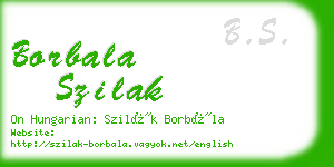 borbala szilak business card